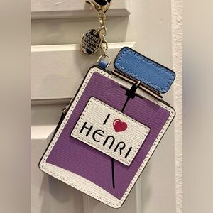 NWT HENRI BENDEL “I ♥ Henri”
Purple & White Coin Holder & Fashion Chanel Charm